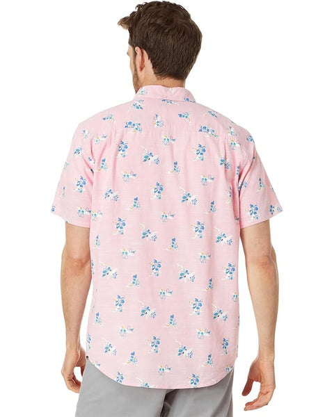 Hurley Men's Pink Floral Print Stretch Short Sleeve Woven Shirt |Hurley In Lebanon