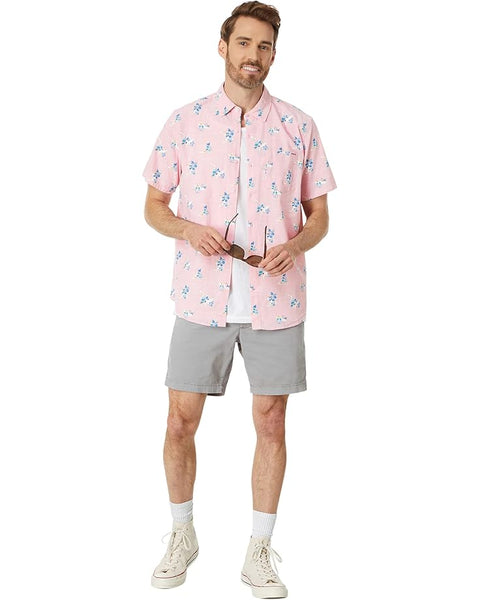 Hurley Men's Pink Floral Print Stretch Short Sleeve Woven Shirt |Hurley In Lebanon
