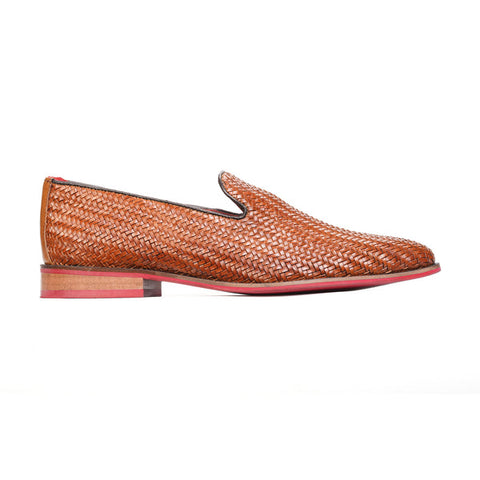 Carlos Men's Brown Gibson Weave Loafers | Carlos In Lebanon