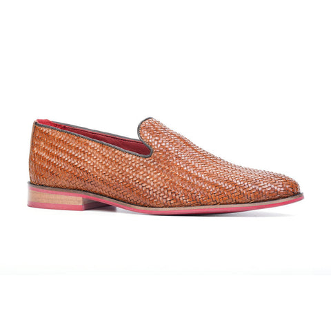 Carlos Men's Brown Gibson Weave Loafers | Carlos In Lebanon
