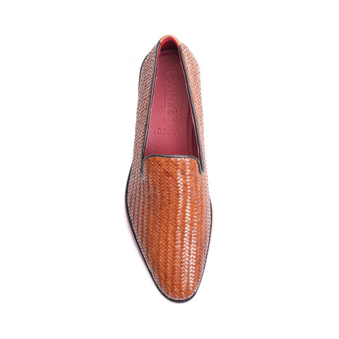 Carlos Men's Brown Gibson Weave Loafers | Carlos In Lebanon