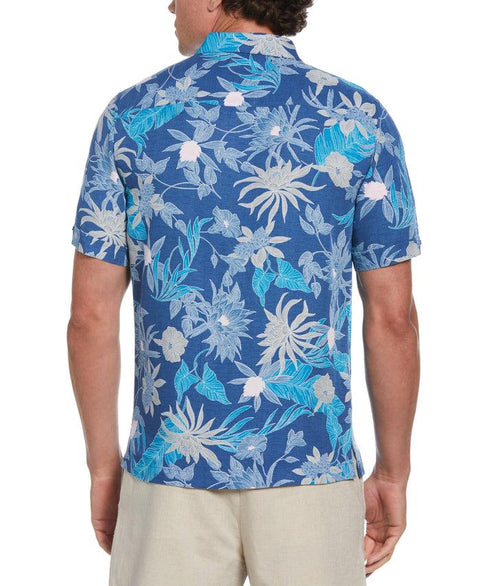 Cubavera Men's Blue Big & Tall Botanical Print Shirt | Cubavera In Lebanon