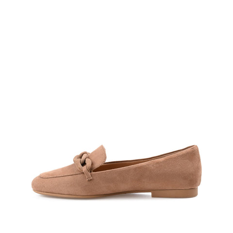 Journee Collection Women's Taupe Faux Suede Cordell Flat Loafer | Journee Collection In Lebanon
