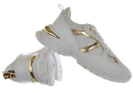 Cavalli Class Sport Women's White & Gold CW8643‎ Sneakers |Cavalli Class Sport In Lebanon