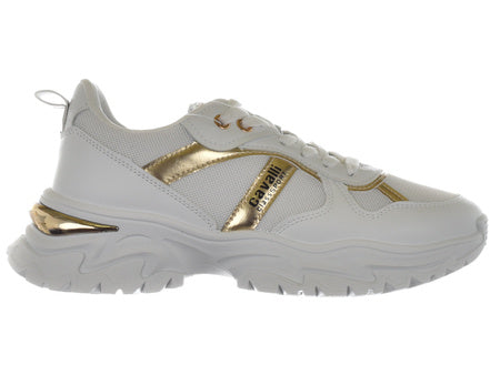 Cavalli Class Sport Women's White & Gold CW8643‎ Sneakers |Cavalli Class Sport In Lebanon