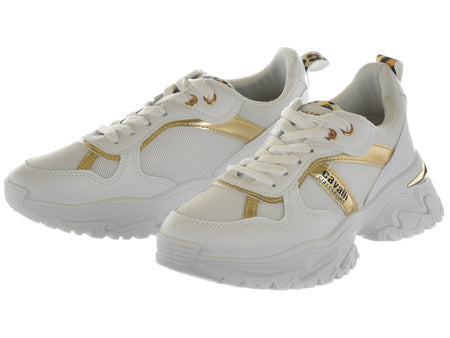 Cavalli Class Sport Women's White & Gold CW8643‎ Sneakers |Cavalli Class Sport In Lebanon