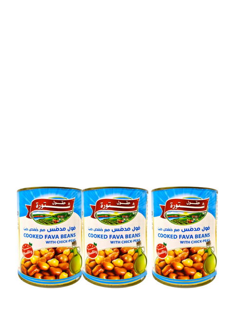 Chtoura Fields Cooked Fava Beans With Chickpeas 400g*3