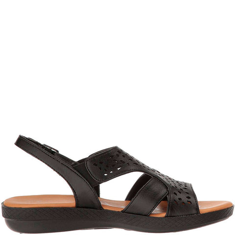 Easy Street Women's Black Bolt Sandals | Easy Street In Lebanon