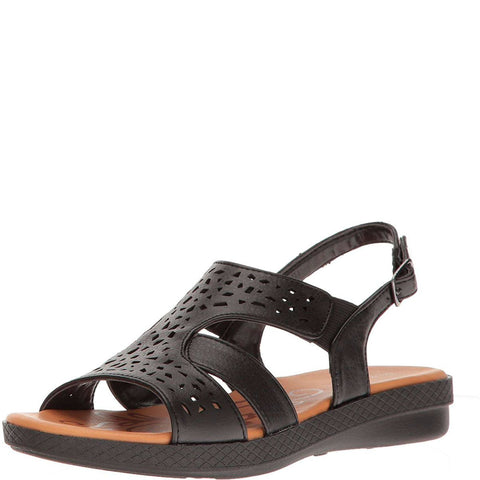 Easy Street Women's Black Bolt Sandals | Easy Street In Lebanon