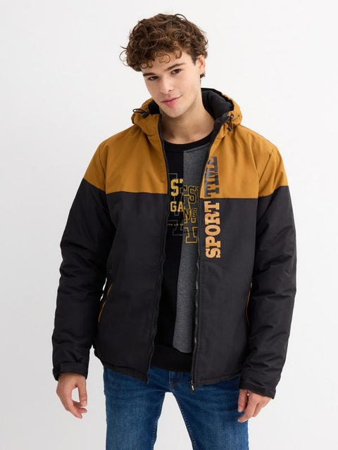 Inside Men's Black & Tan Hooded Jacket | Inside In Lebanon