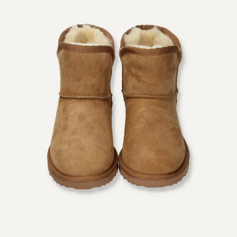 SD Women's Camel Viral Furry Ankle Boots | SD In Lebanon