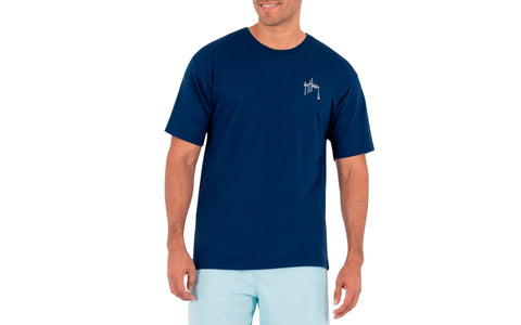 Guy Harvey Men's Navy Blue T-Shirt ABF565 shr(ll13)