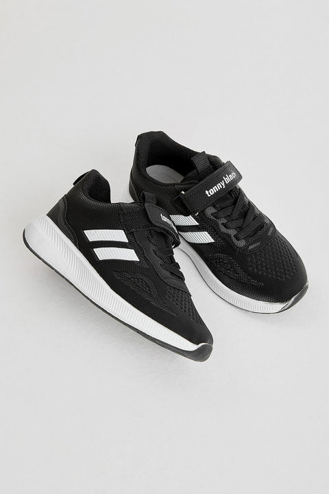 Tonny Black Unisex Black Side Stripe Velcro Closure Sneakers | Tonny Black In Lebanon