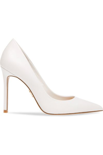 Steve Madden Women's White Leather Evelyn-E Heels | Steve Madden In Lebanon