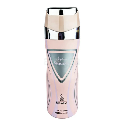 Perfume bottle with 'Risala' branding on a white background