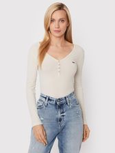 Lee Women's Off White Henley Long Sleeves Blouse | Lee In Lebanon