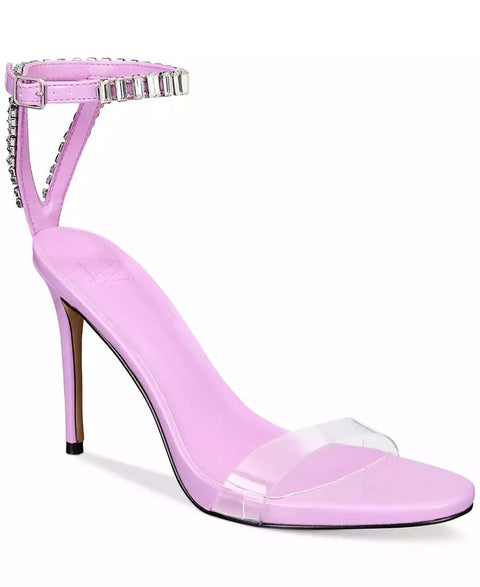 AAJ By Aminah Women's Purple Anastasia Embellished Open Toe Sandals | AAJ By Aminah In Lebanon
