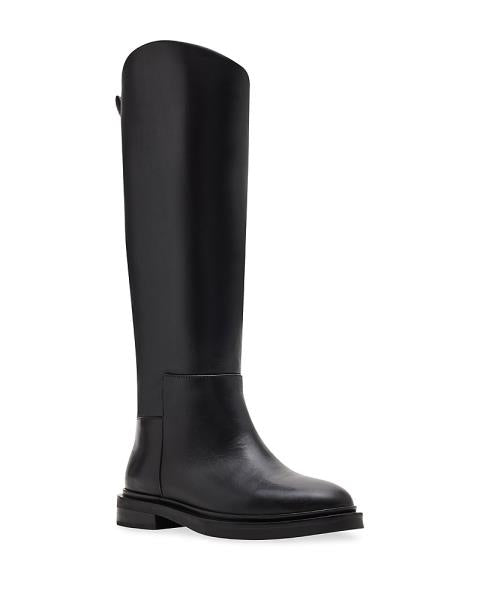 GAIGE Womens Laceless Leather Knee-High Boots