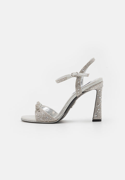 Steve Madden Women's Silver Crystal Chanter Sandals | Steve Madden In Lebanon