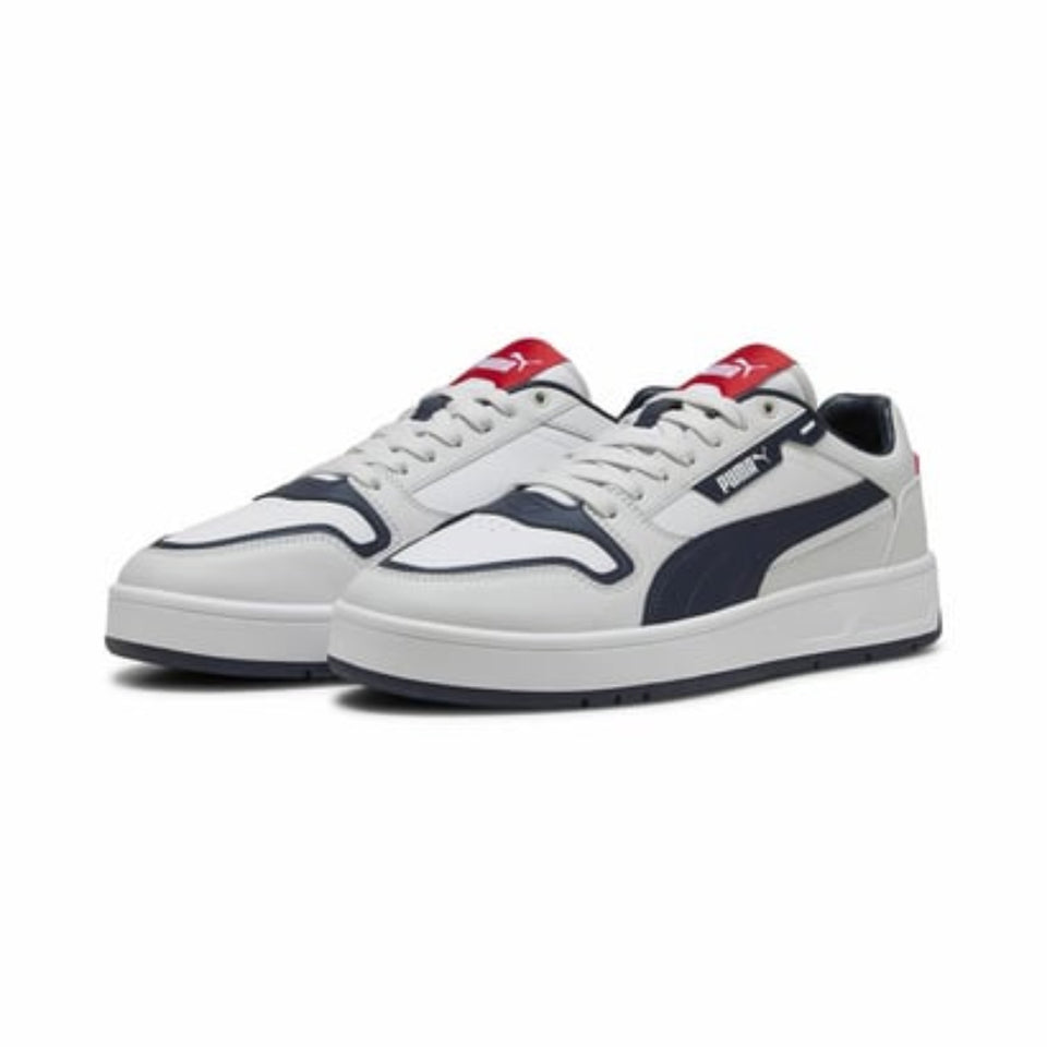 Puma Unisex White & Navy Court Classic Street Sneaker