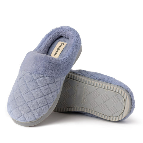Dearfoams Women's Gray Libby Quilted Terry Clog House Slippers | Dearfoams In Lebanon