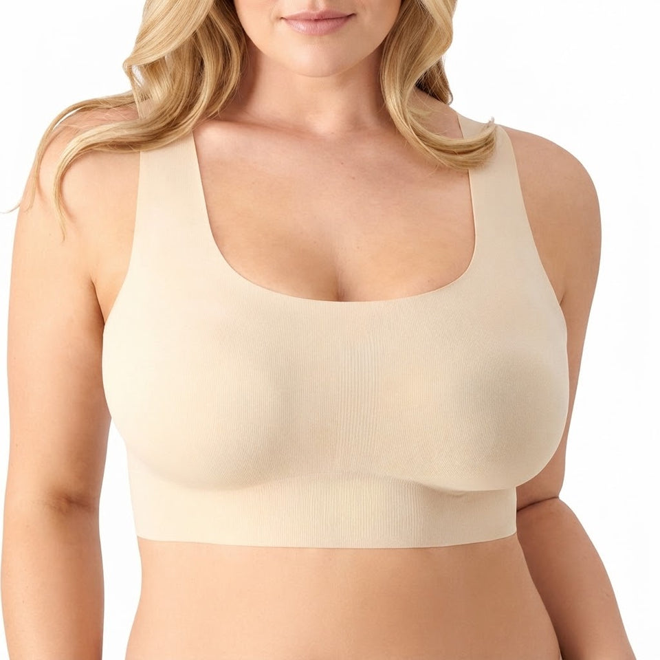 Bali Women's Beige Comfort Revolution Easy Lite Wireless Bra