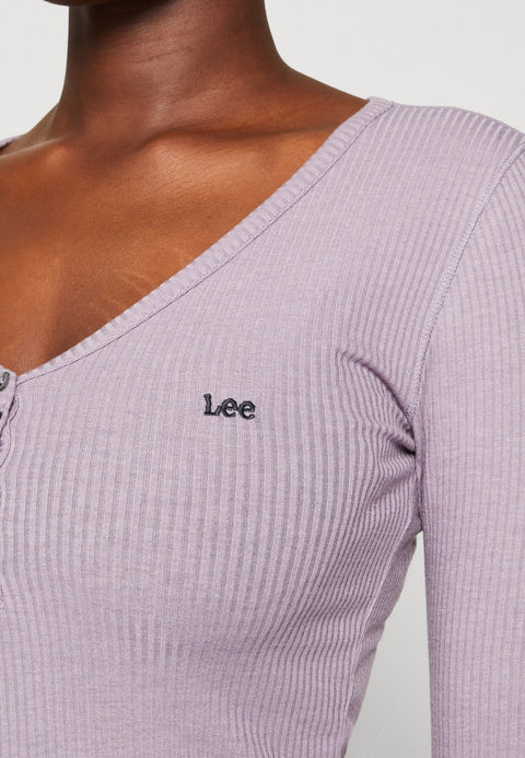 Lee Women's Purple V-Neck Long Sleeve Blouse | Lee In Lebanon