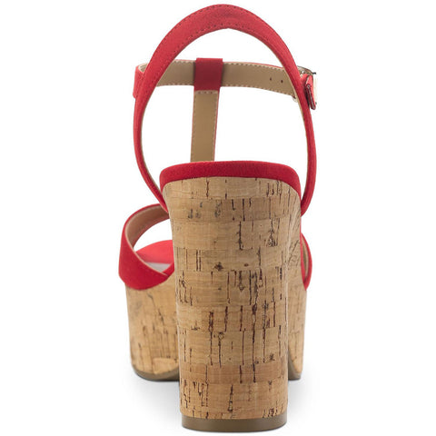 Wild Pair Women's Red Jillien Platform Heeled Sandal | Wild Pair In Lebanon