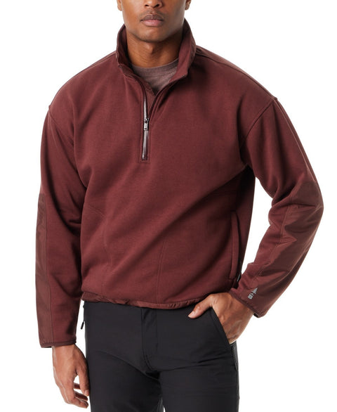 Bass Outdoor Men's Rum Raisin Reg-Fit Convertible Hood 1/4-Zip Sweatshirt | Bass Outdoor In Lebanon