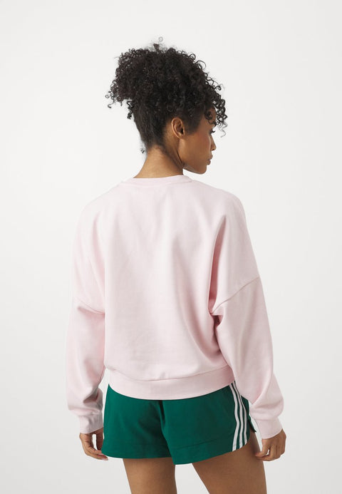 Adidas Women's Baby Pink Essential Small Logo Open Hem Sweatshirt |Adidas In Lebanon