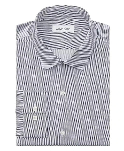 Calvin Klein Men's Navy & White X Extra Slim Fit Dress Shirt | Calvin Klein In Lebanon