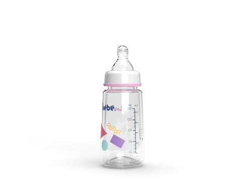 Bebedou Standard Neck Feeding Bottle (No Handles) 150ml 0m+ (BBd1134) | Bebedou In Lebanon