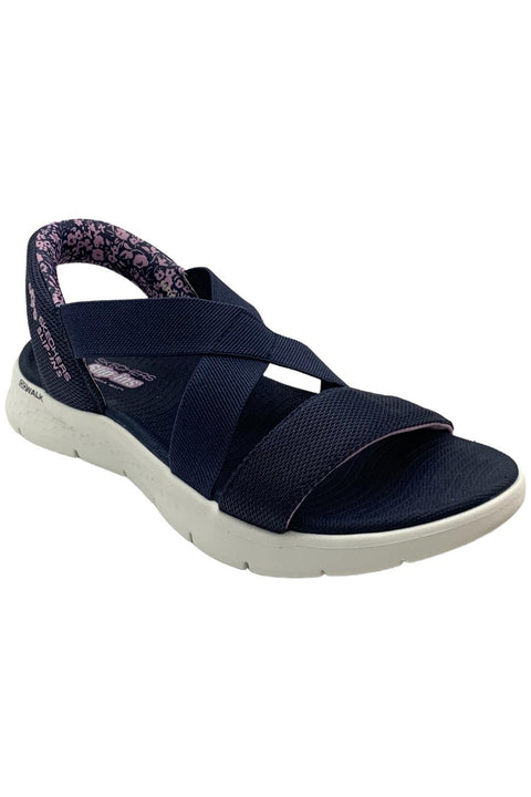 Skechers Women's Navy Liliana Slip on Go Walk Flex Crossband Sandals | Skechers In Lebanon