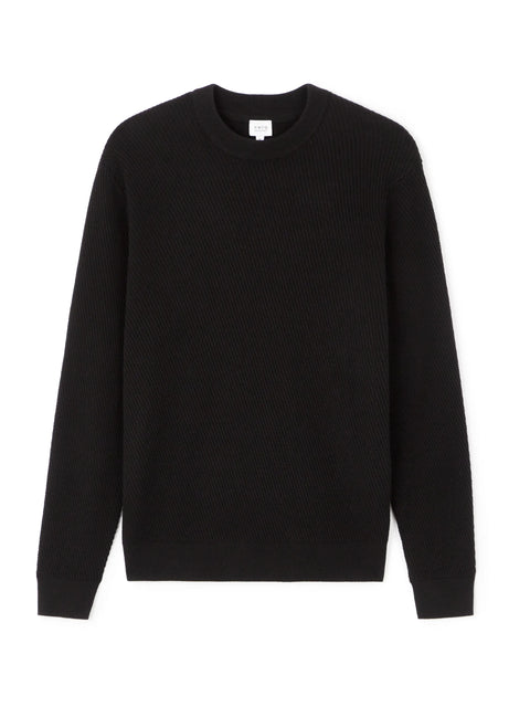 Celio Men's Black Crew Neck Lenzo Sweaters | Celio In Lebanon