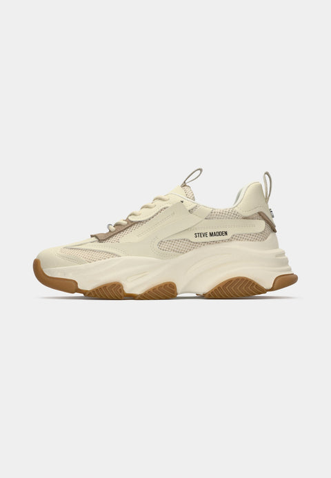 Steve Madden Women's Off White Pitty Leather Sneakers |Steve Madden In Lebanon