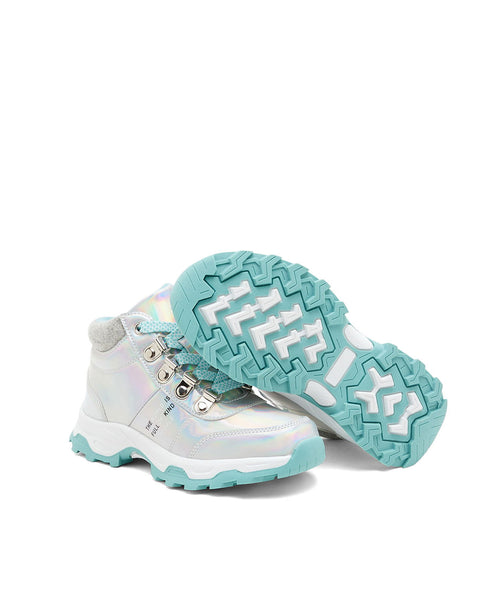 Reserved Girl's Silver & Light Blue Ankle Sneakers | Reserved In Lebanon