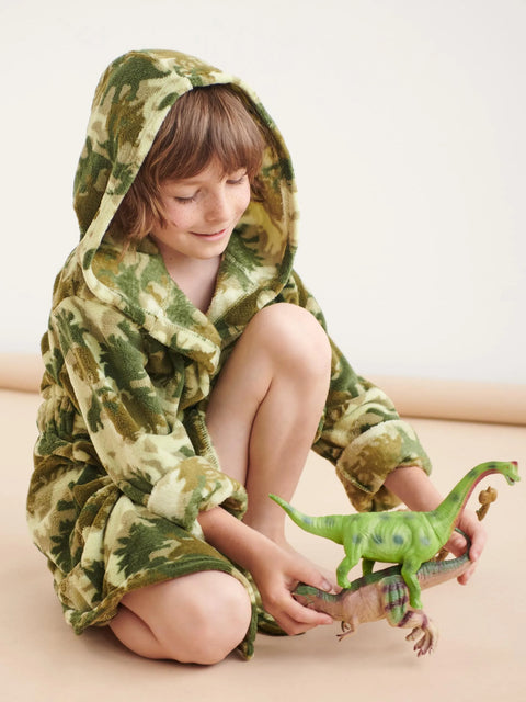Sinsay Boys Green Camouflage Hooded Bathrobe | Sinsay in Lebanon