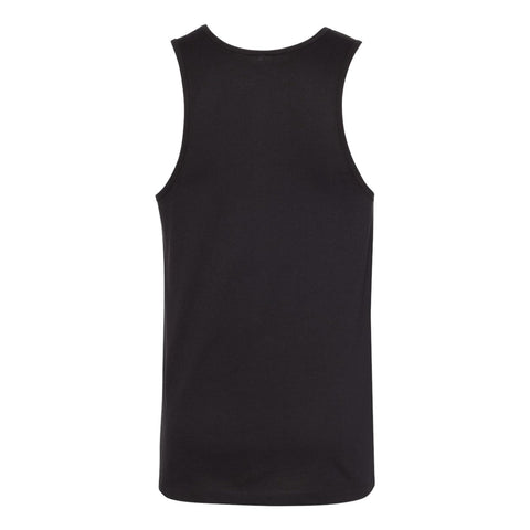 Black sleeveless shirt on a white background