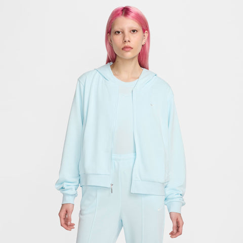 Nike Women's Baby Blue Sportswear Chill Terry Loose Full-Zip French Terry Jacket | Nike In Lebanon