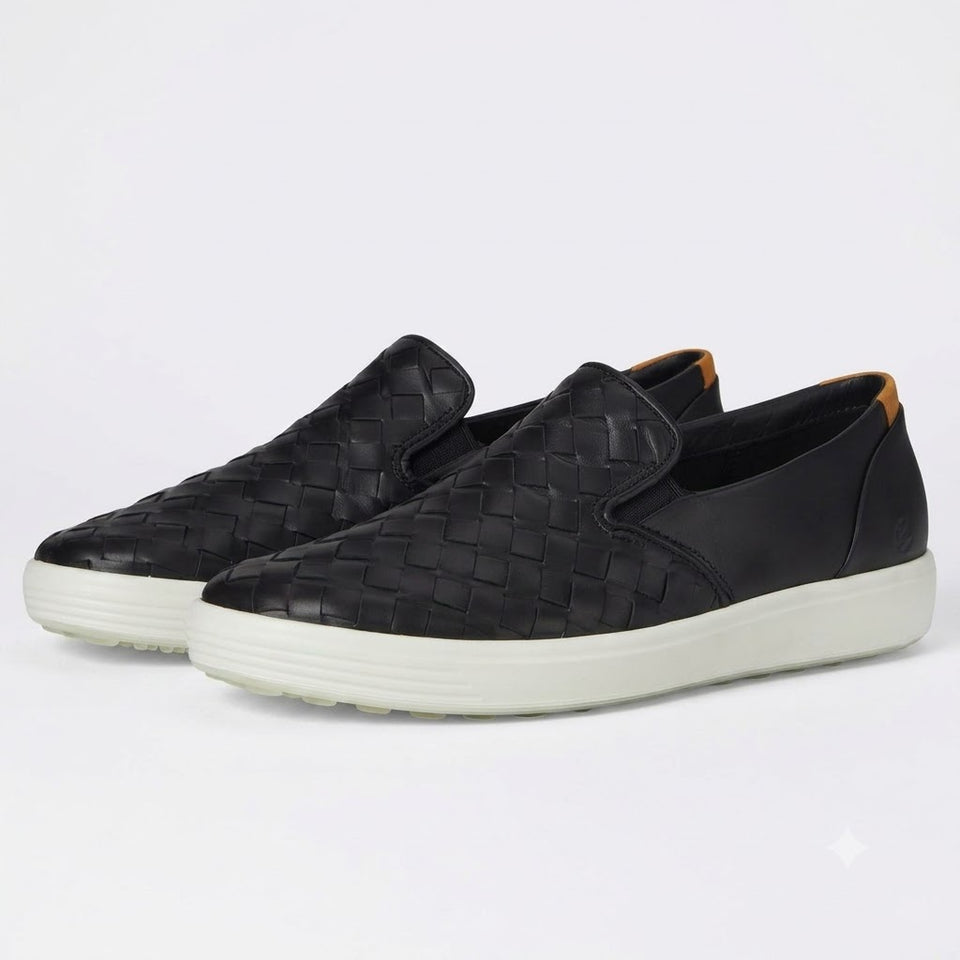 Ecco Women's Dark Silver Woven Slip Casual Shoes