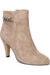 Bella Vita Women's Taupe Suede Heel Agnes Bootie