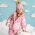 Sinsay Baby Girl's Pink Knitted Toped with Fluffy Faux Fur Pom Pom Beanie