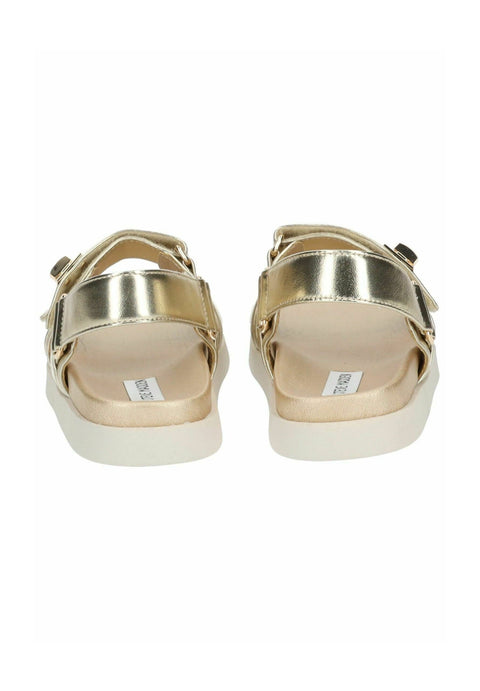 Steve Madden Women's Gold Leather Mona Sandals | Steve Madden In Lebanon