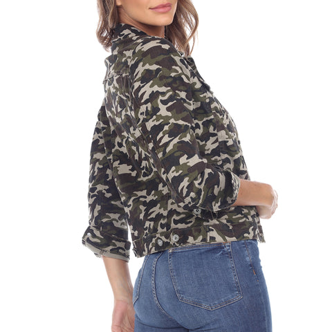 White Mark Women's Camo Denim Jacket| White Mark In Lebanon