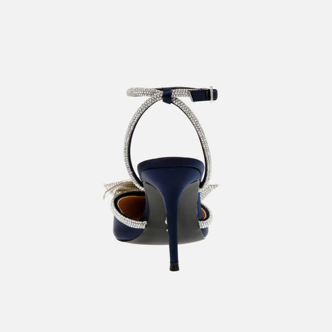 Steve Madden Women's Navy Satin Luminoso Sandals | Steve Madden In Lebanon