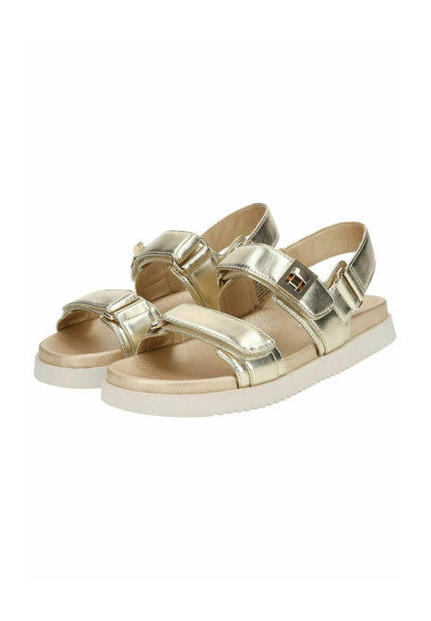 Steve Madden Women's Gold Leather Mona Sandals | Steve Madden In Lebanon