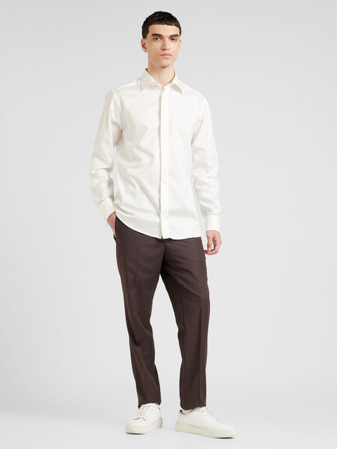 Jack & Jones Men's Dark Brown Slim Fit Crease Trousers | Jack & Jones In Lebanon