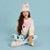 Sinsay Girl's White Animal Printed Knit Style Beanie