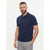 Calvin Klein Men's Navy Logo On Chest Short-Sleeve Polo T-Shirt