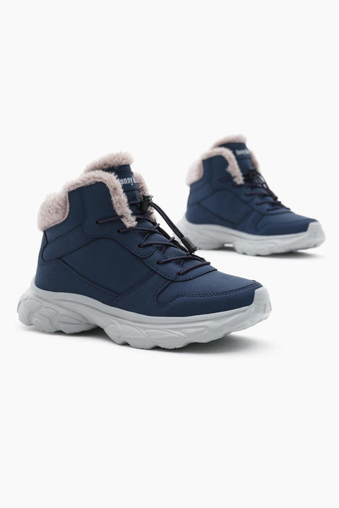Tonny Black Kids Navy Blue Fur Inside Boots | Tonny Black In Lebanon